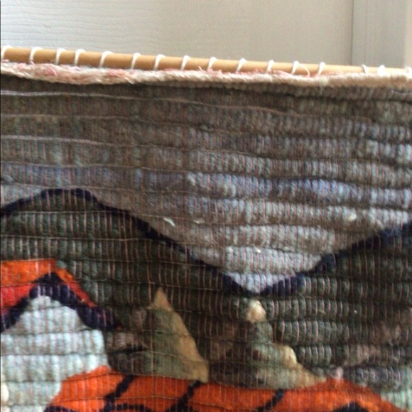 VTG “Ladies & Houses” Hand Woven Wool Wall Tapestry 33” x 34” - Picture 4 of 6